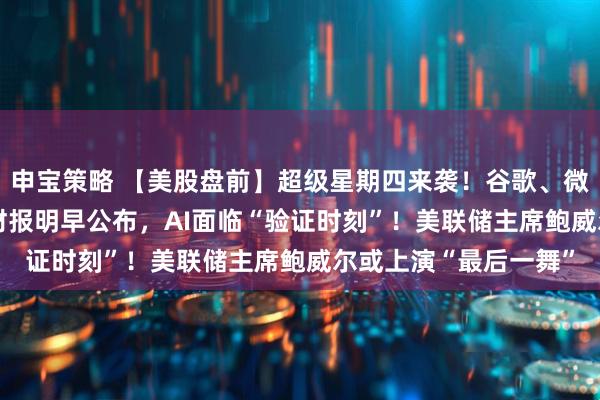 申宝策略 【美股盘前】超级星期四来袭！谷歌、微软、亚马逊、Meta财报明早公布，AI面临“验证时刻”！美联储主席鲍威尔或上演“最后一舞”